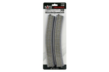 Kato 2-251 - H0 - Gleis überhöht mit Betonschwellen, gebogen, R790 mm 22,5° (4 Stück)